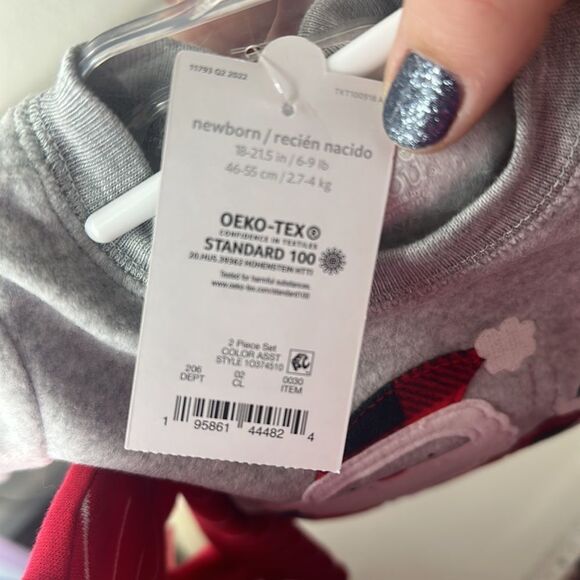 Just One You by CARTERS NWT Santa 2 ok Bundle Sz Newborn - Picture 5 of 13